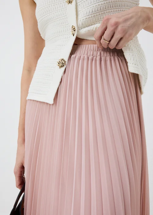 Pink Pleated Midaxi Skirt - 8 Image 3