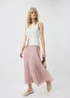 Pink Pleated Midaxi Skirt - 8 Image 1