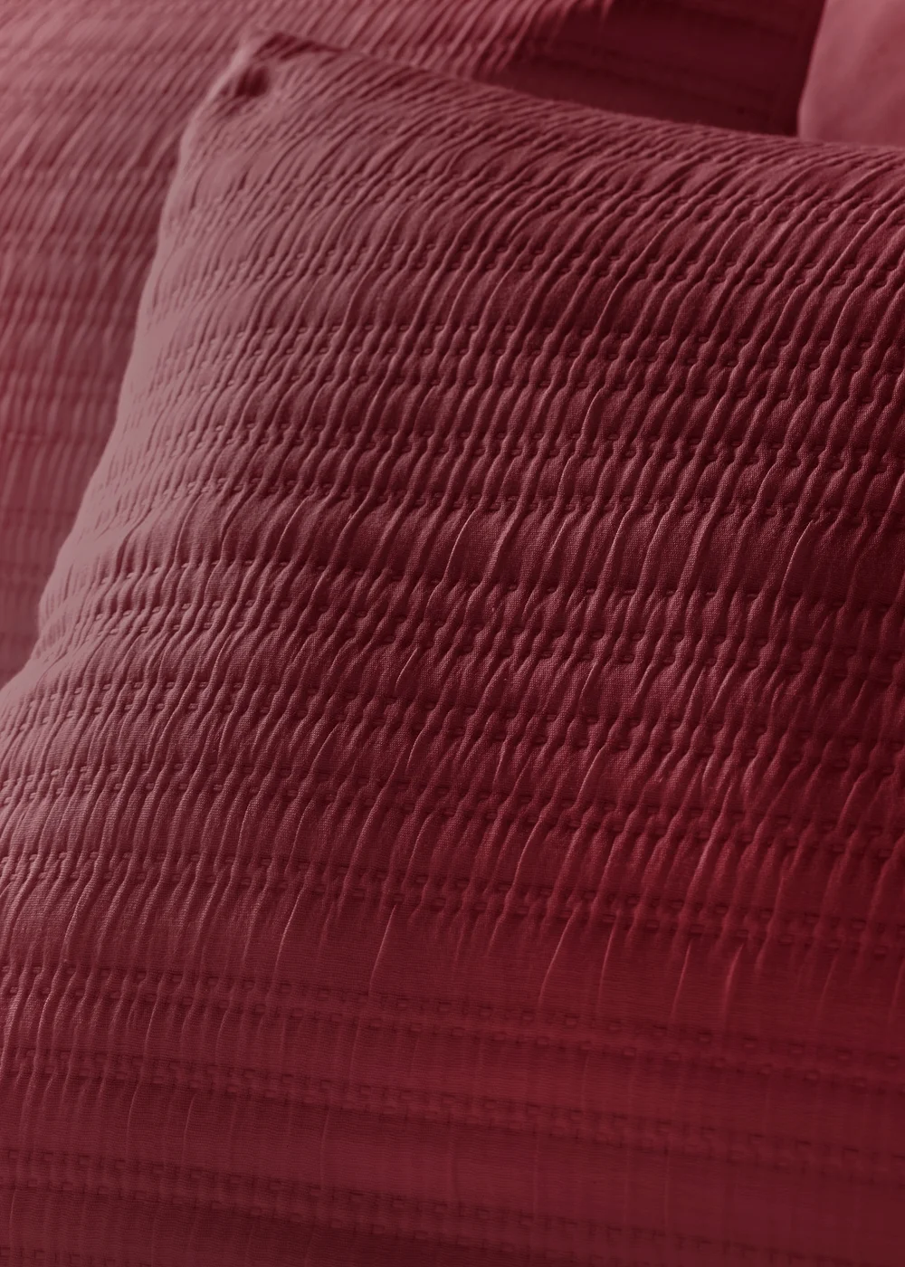 Burgundy Stitch Stripe Duvet Set - Double Image 2