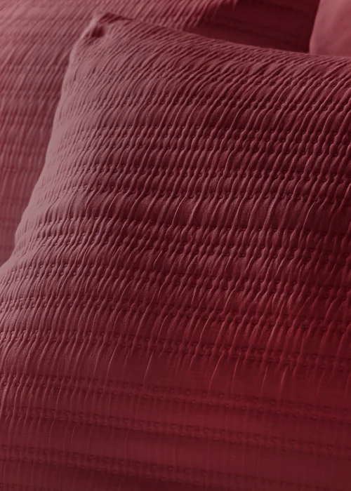 Burgundy Stitch Stripe Duvet Set - Double Image 2