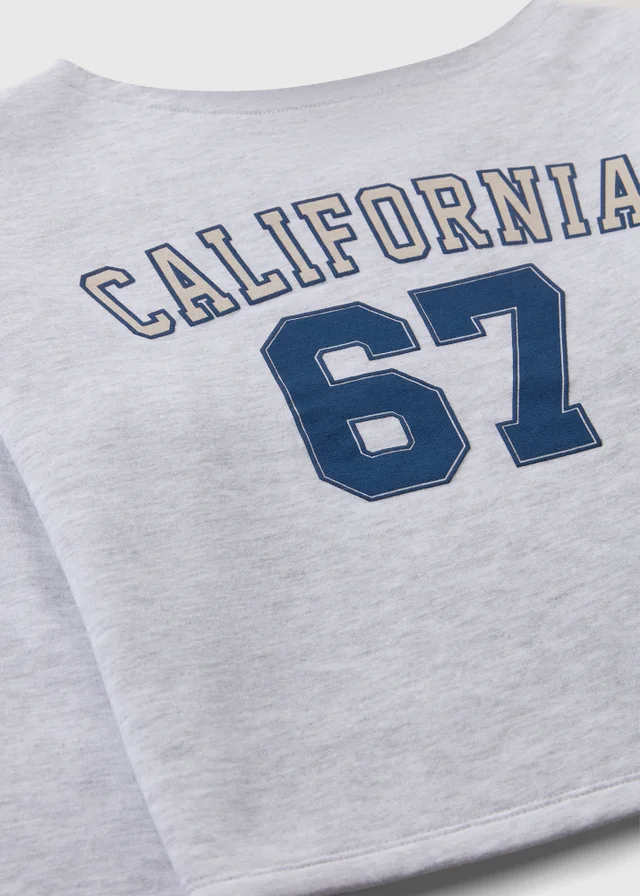 Girls Grey California Slogan Sweatshirt (7-15yrs)