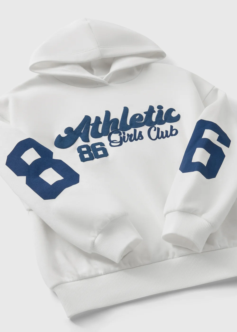 Girls White Athletic Club Hoodie (7-15yrs) - Age 7 Years Image 2