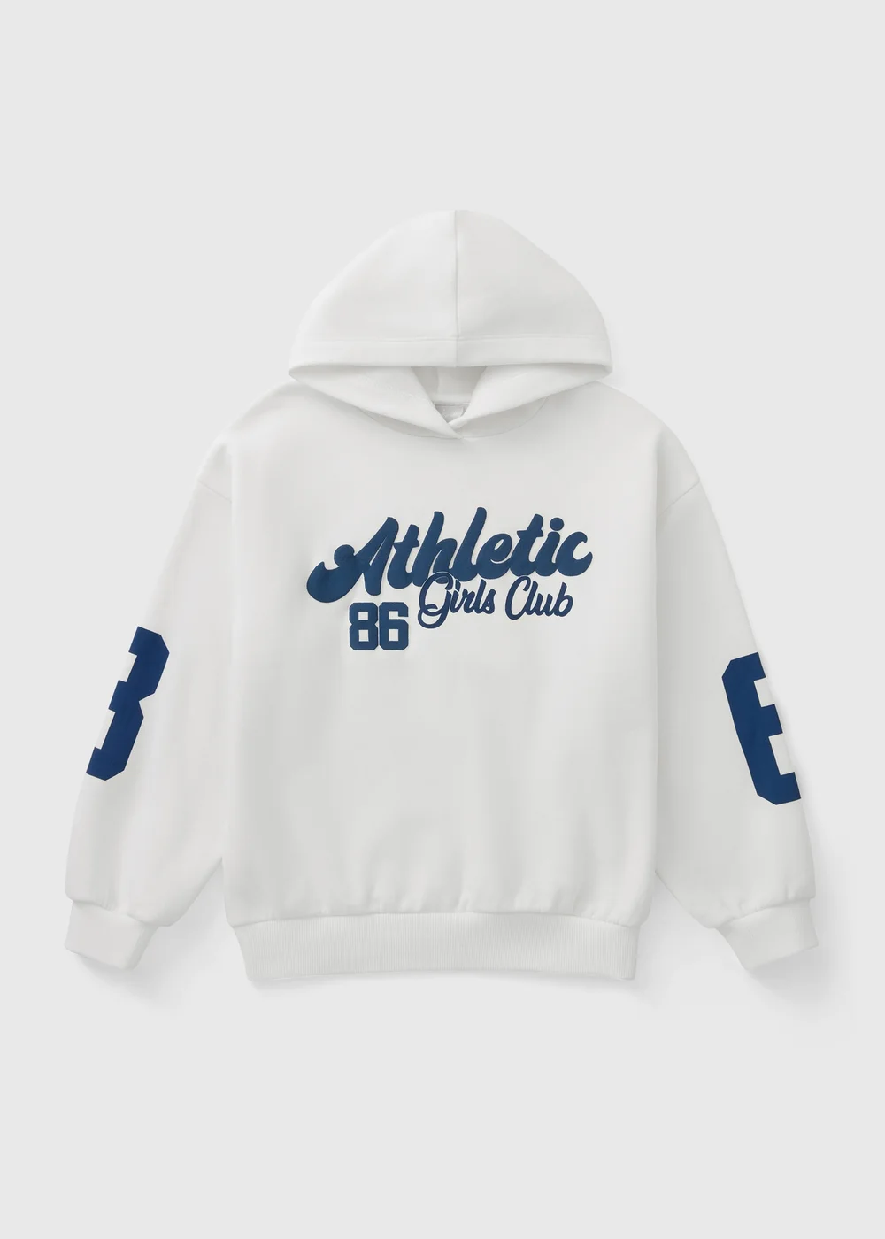 Girls White Athletic Club Hoodie (7-15yrs) - Age 7 Years Image 1