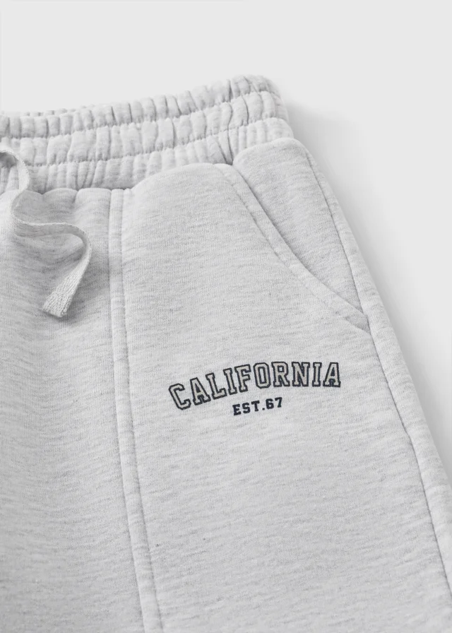 Girls Grey California Wide Leg Jogging Bottoms (7-15yrs)