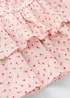 Girls Pink Flower Print Crinkle Rara Skirt (7-15yrs) - 7 Yrs Image 2