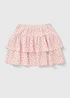 Girls Pink Flower Print Crinkle Rara Skirt (7-15yrs) - 7 Yrs Image 1