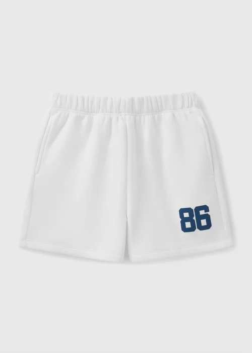 Girls White Athletic Sweat Shorts (7-15yrs) - Age 7 Years Image 1