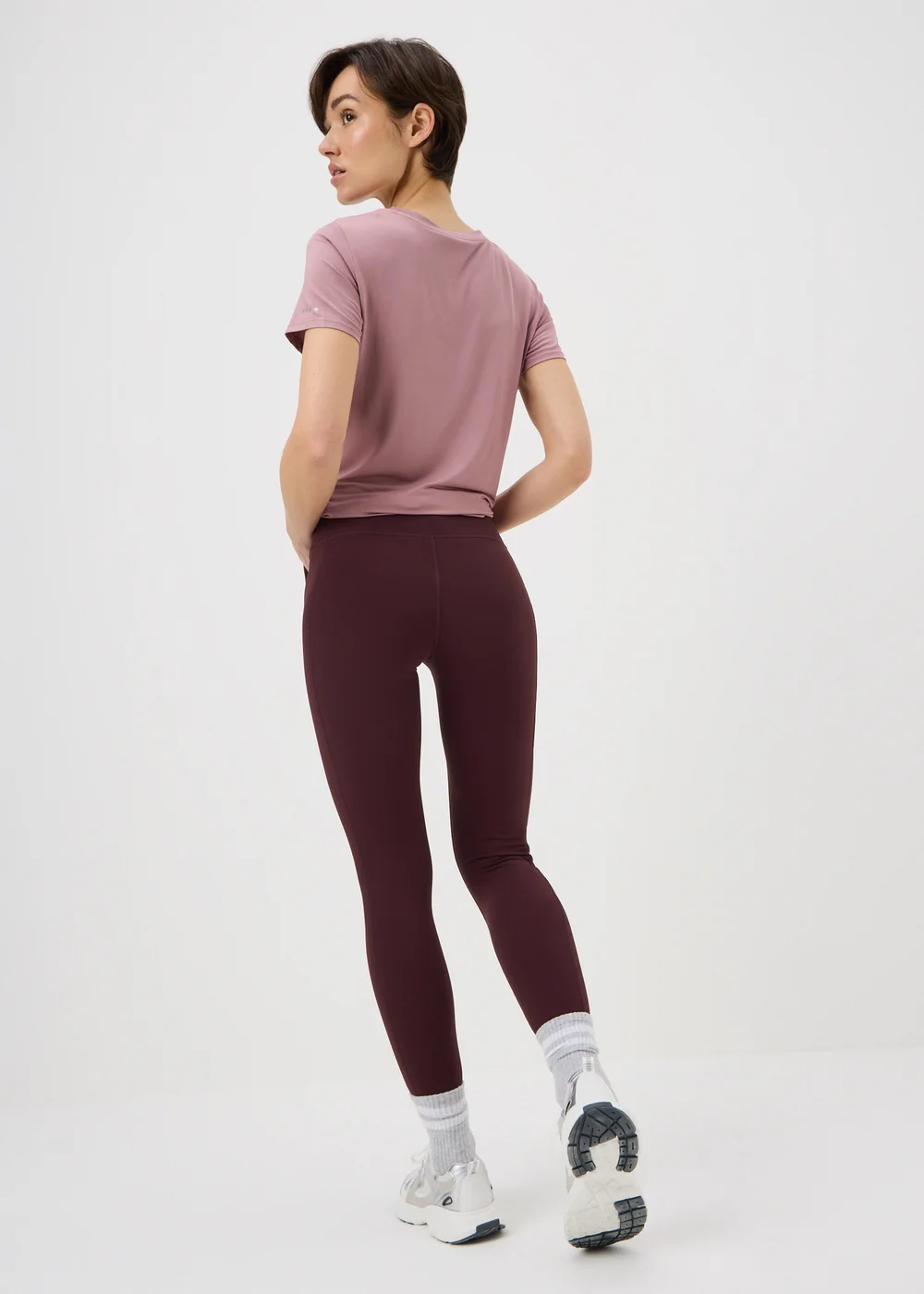 Souluxe Burgundy 7/8 Gym Leggings - 6 Image 2