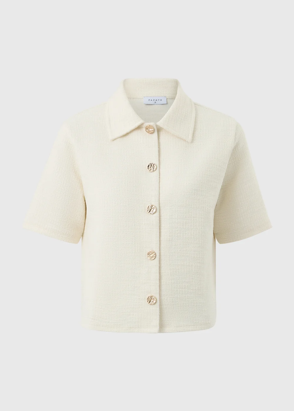 Stone Boucle Collared Co Ord Cardigan - 8 Image 2
