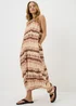 Terracotta Tie Dye Trapeze Maxi Dress - 8 Image 1
