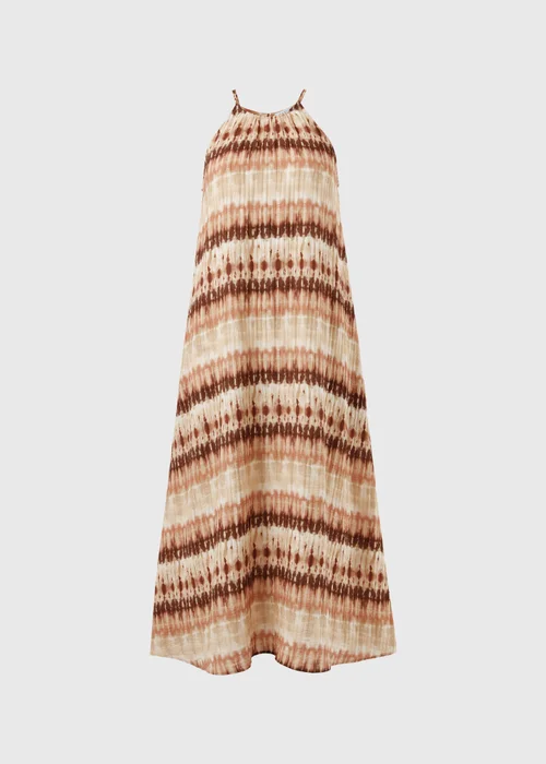 Terracotta Tie Dye Trapeze Maxi Dress - 8 Image 4