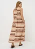 Terracotta Tie Dye Trapeze Maxi Dress - 8 Image 2