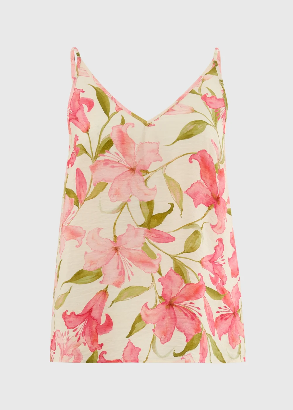 Pink Tropical Floral Co Ord Cami Top - 8 Image 4