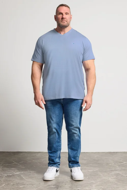 BadRhino Navy Blue 5 Pack V-Neck T-Shirts - 5-6XL Image 3