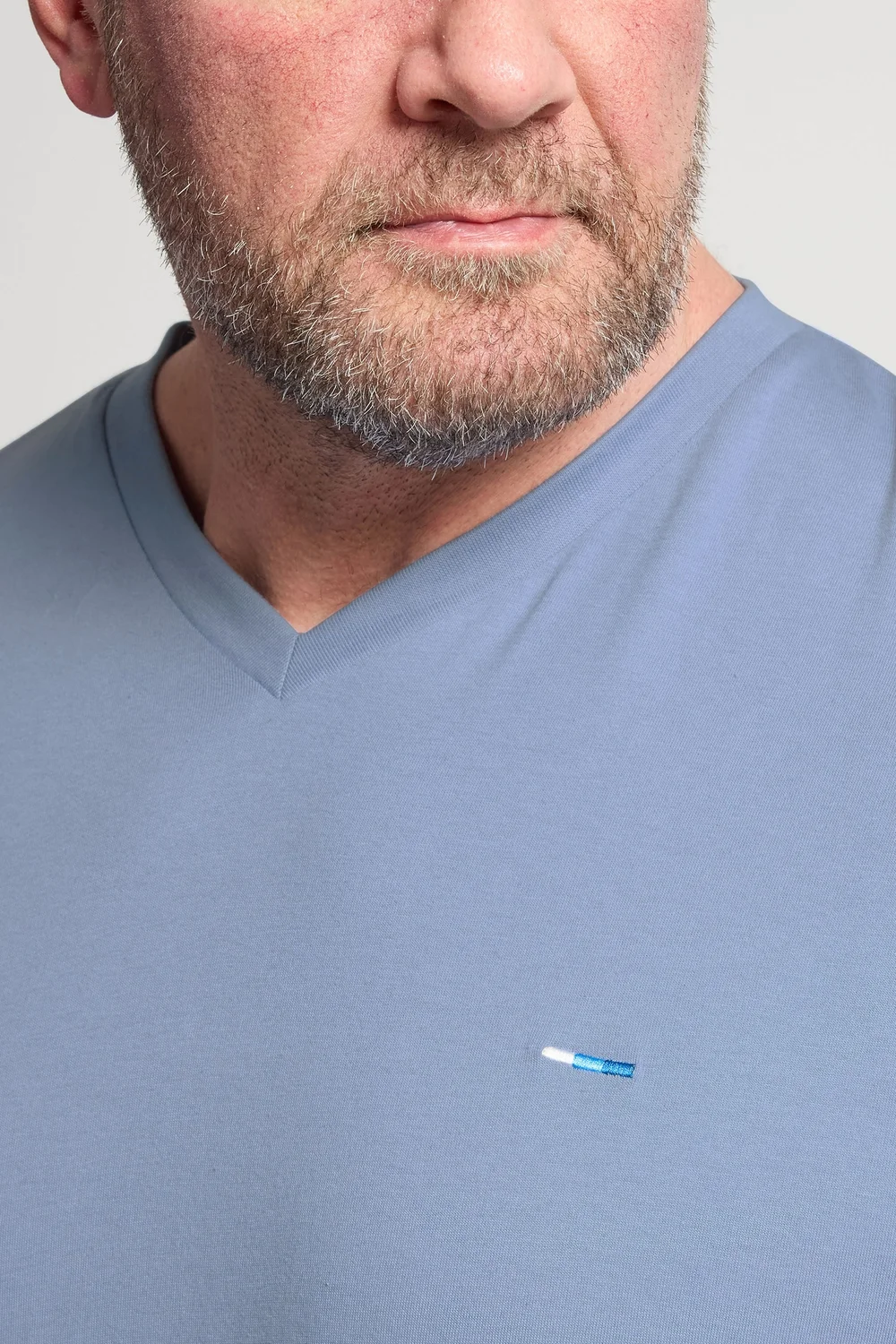 BadRhino Navy Blue 5 Pack V-Neck T-Shirts - 5-6XL Image 5