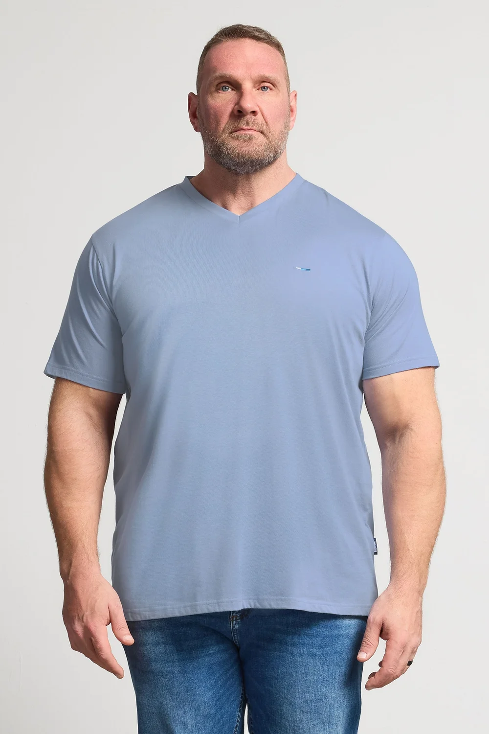 BadRhino Navy Blue 5 Pack V-Neck T-Shirts - 5-6XL Image 2