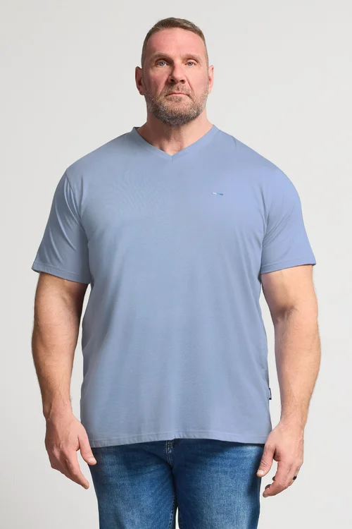 BadRhino Navy Blue 5 Pack V-Neck T-Shirts - 5-6XL Image 2