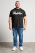 BadRhino Black Embroidered Script T-Shirt - 7-8XL Image 2