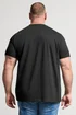 BadRhino Black Embroidered Script T-Shirt - 7-8XL Image 3