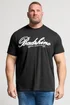 BadRhino Black Embroidered Script T-Shirt - 7-8XL Image 1