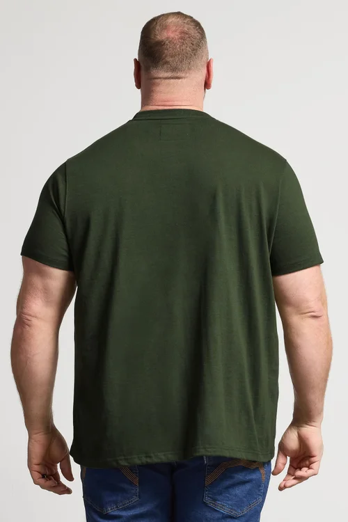 BadRhino Dark Green Embroidered Script T-Shirt - 4XL Image 3