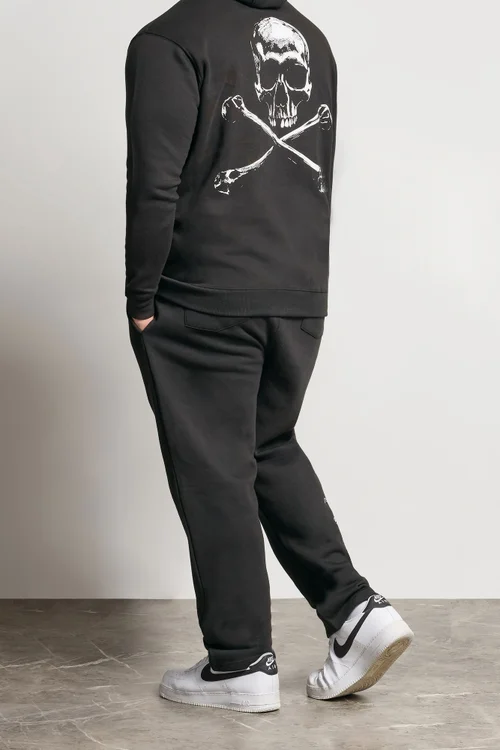 BadRhino Black Side Skull Open Hem Joggers - 4XL Image 4