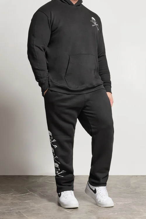 BadRhino Black Side Skull Open Hem Joggers - 4XL Image 2