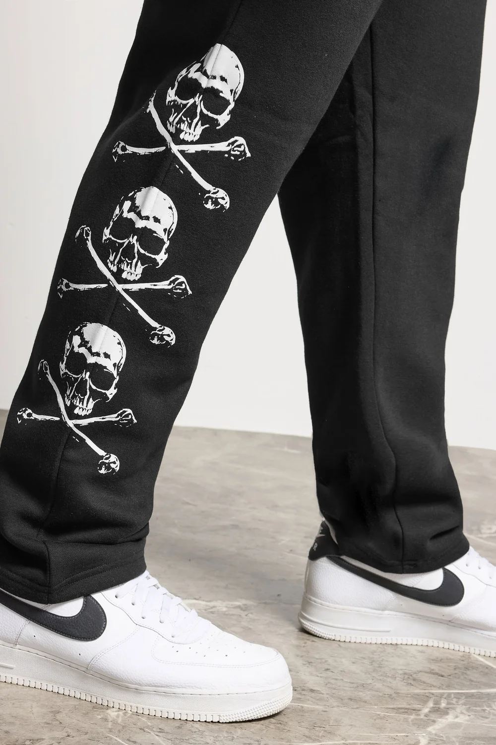 BadRhino Black Side Skull Open Hem Joggers - 4XL Image 5
