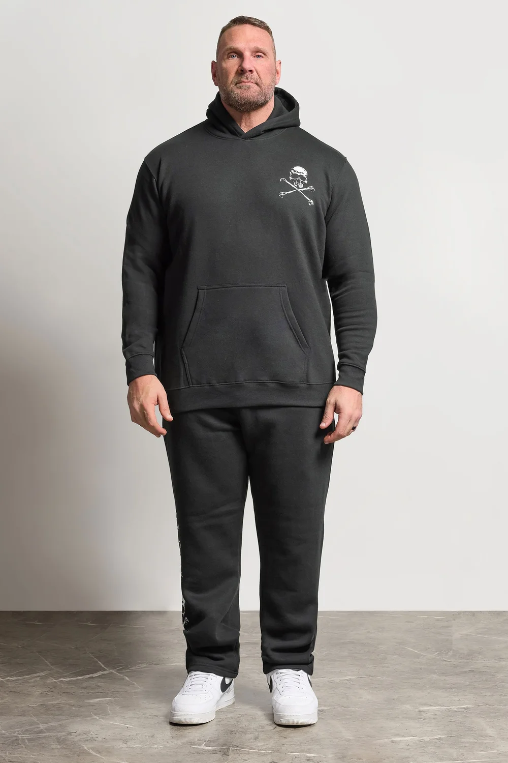 BadRhino Black Side Skull Open Hem Joggers - 4XL Image 3