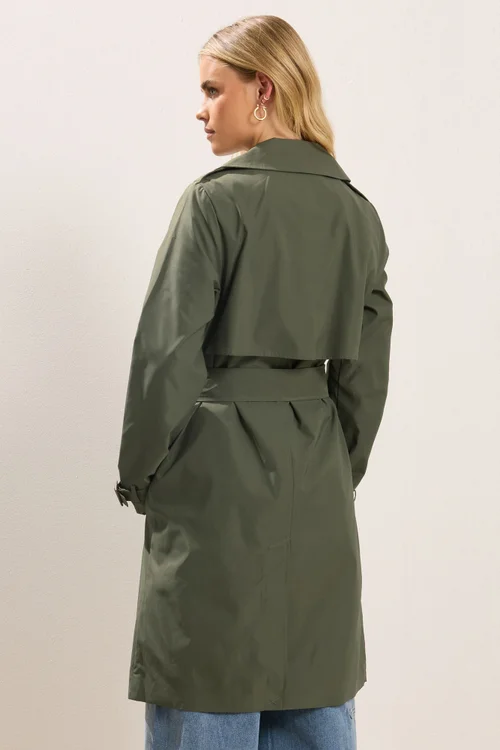 PixieGirl Petite Khaki Green Trench Coat - 6 Image 3