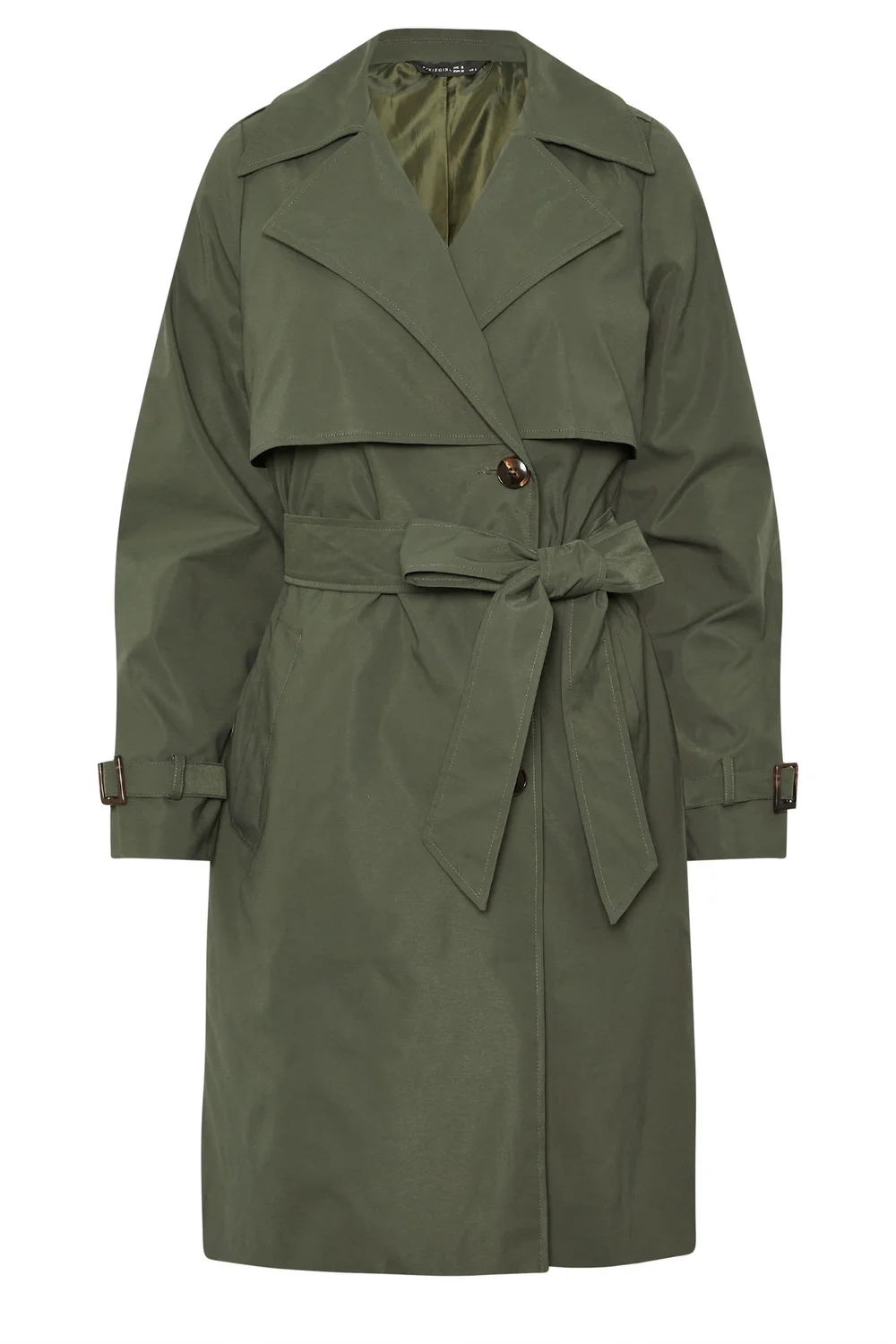 PixieGirl Petite Khaki Green Trench Coat - 6 Image 5