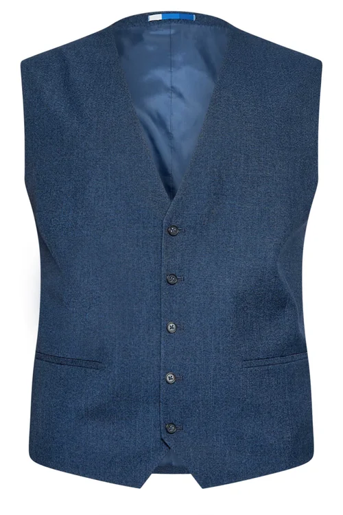 BadRhino Blue Textured Suit Waistcoat - 52 Image 5