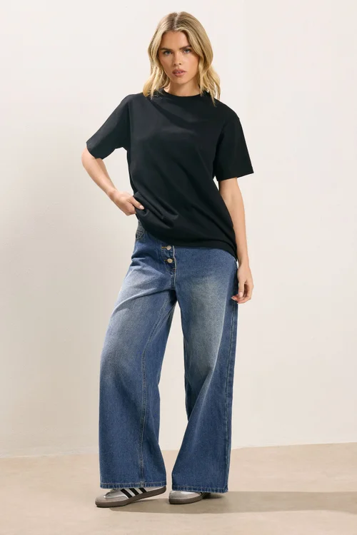 PixieGirl Petite 2 Pack Black & White Oversized T-Shirts - 14 Image 4