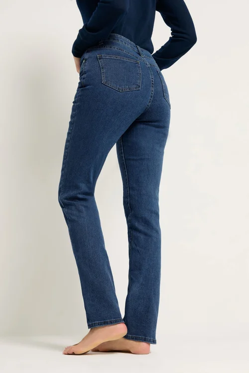Long Tall Sally Dark Blue Stretch Straight Leg Jeans - 20/L36 Image 4