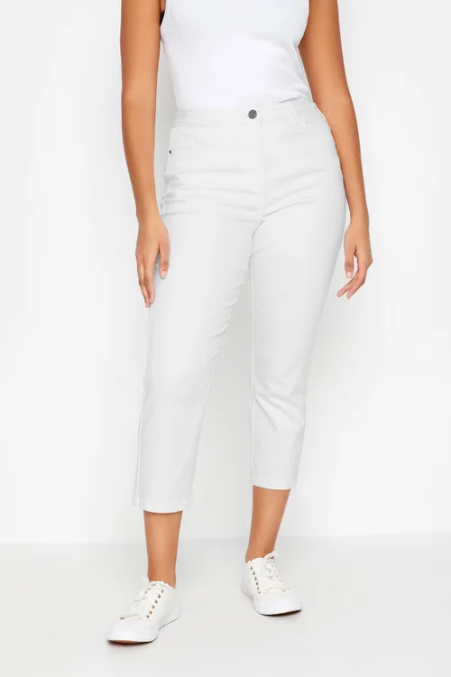 M&Co White Cropped Jeans - 18/L31 Image 3