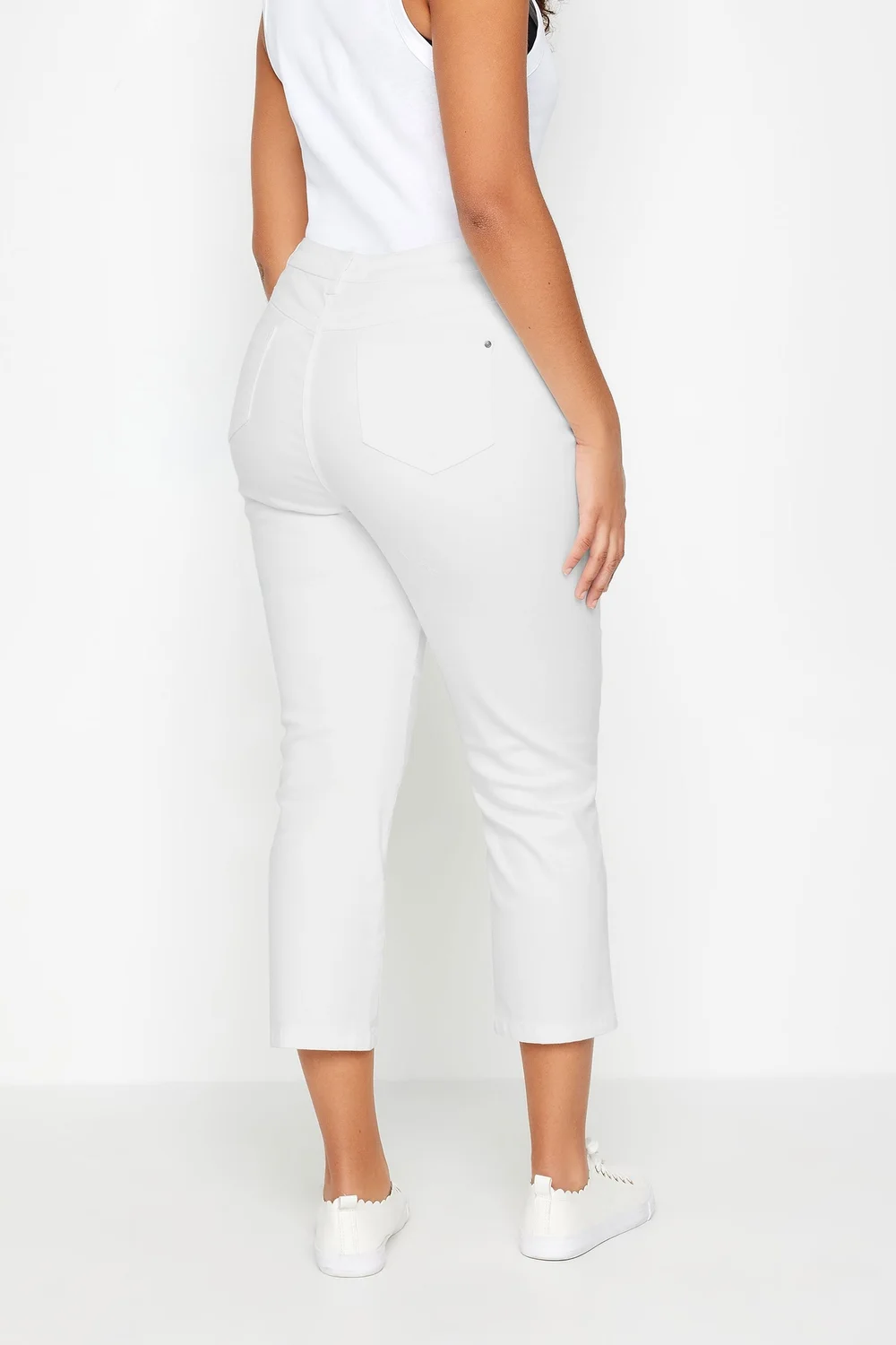 M&Co White Cropped Jeans - 18/L31 Image 5