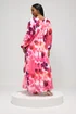 Yours London Curve Pink Abstract Pleated Dress - 16 Image 4