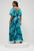 Yours London Curve Mint Green Blurred Abstract Mesh Dress - 22 Image 3