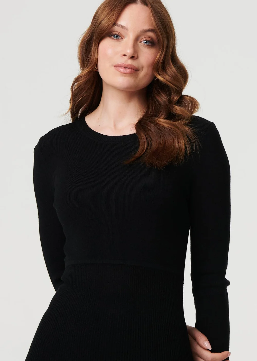 Izabel London Black Border Print Knee Length Knit Dress - 10 | Matalan Izabel London Black Border Print Knee Length Knit Dress - 10 | Matalan