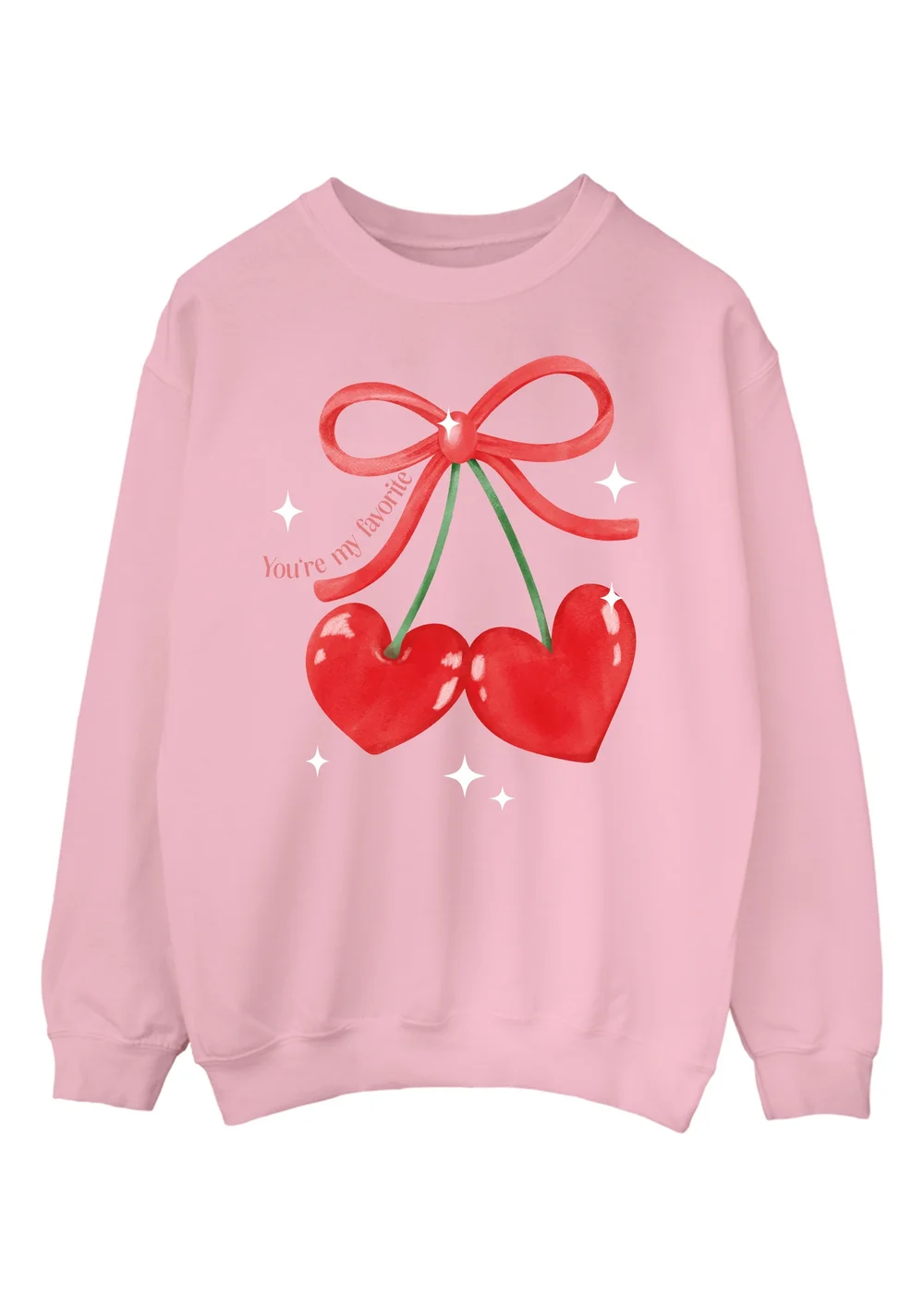 Spiral Galaxy Cherry You Are My Fave Pink Graphic Sweatshirt - XL Image 1