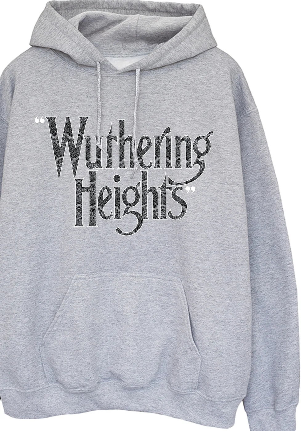 Disney Wuthering Heights Logo Text Grey Graphic Hoodie - 4XL Image 2