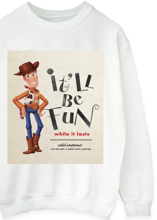 Spiral Galaxy Disney Toy Story Fun White Graphic Sweatshirt - 2XL Image 2