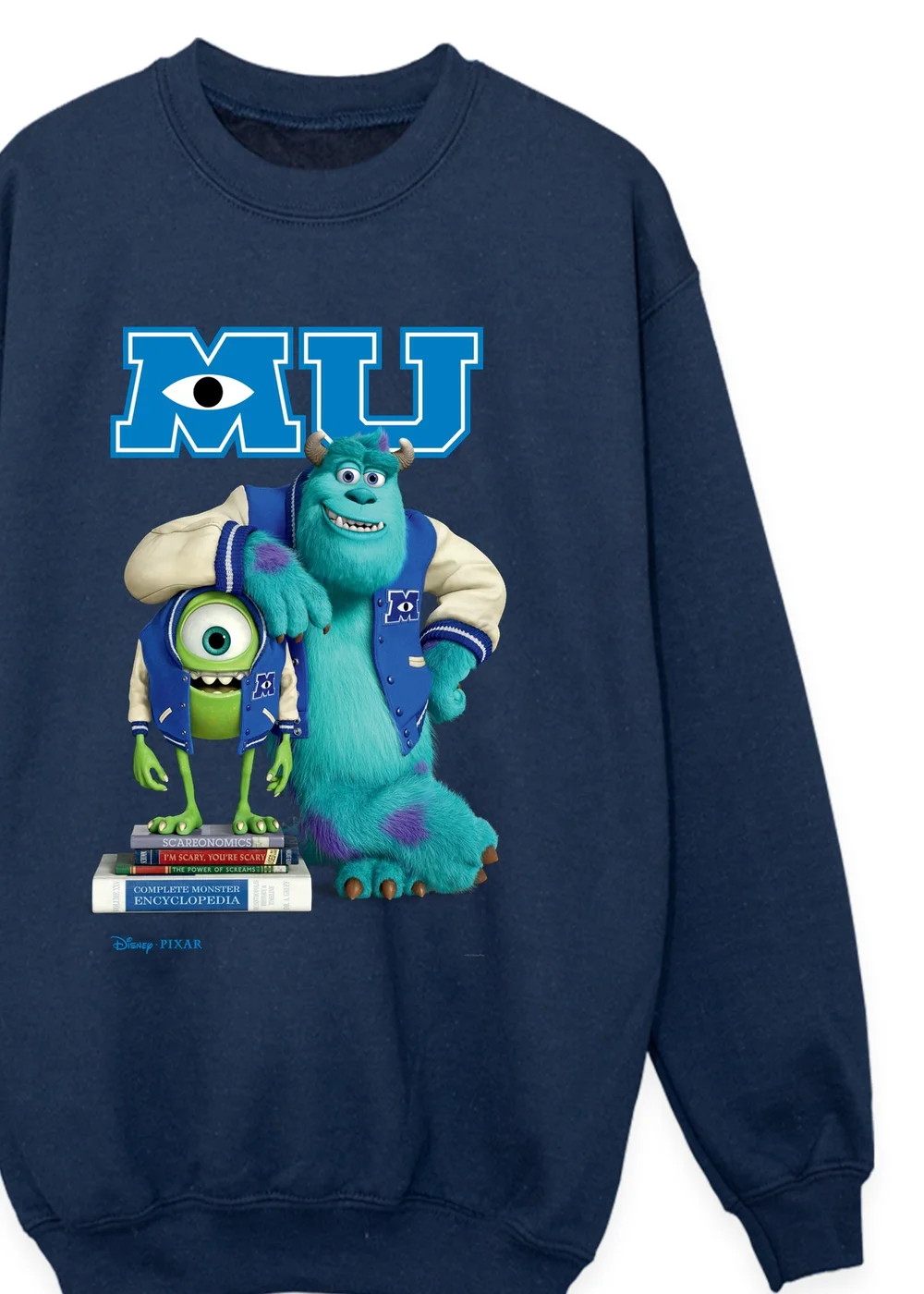 Ada & Ted Disney Monsters Inc Book Day Boys Navy Blue Graphic Sweatshirt (3-13 Years) - Age 7-8 Years Image 2