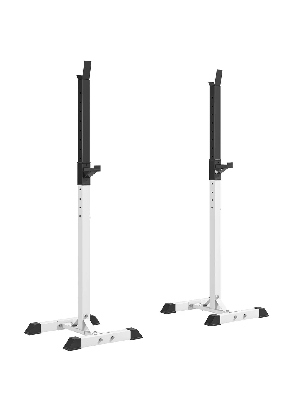 HOMCOM Power Rack Weight Stand Bar Barbell Squat Stand Spotter for Home Workout - One Size Image 2