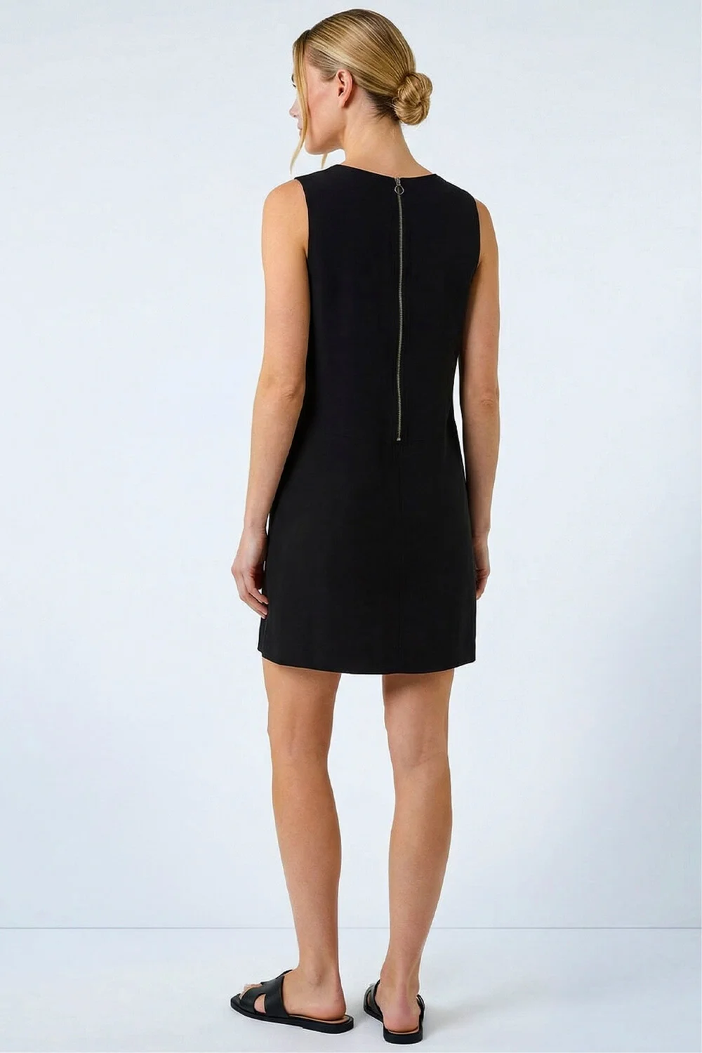 Roman Black Seam Detail Pocket Shift Dress - 12 Image 3