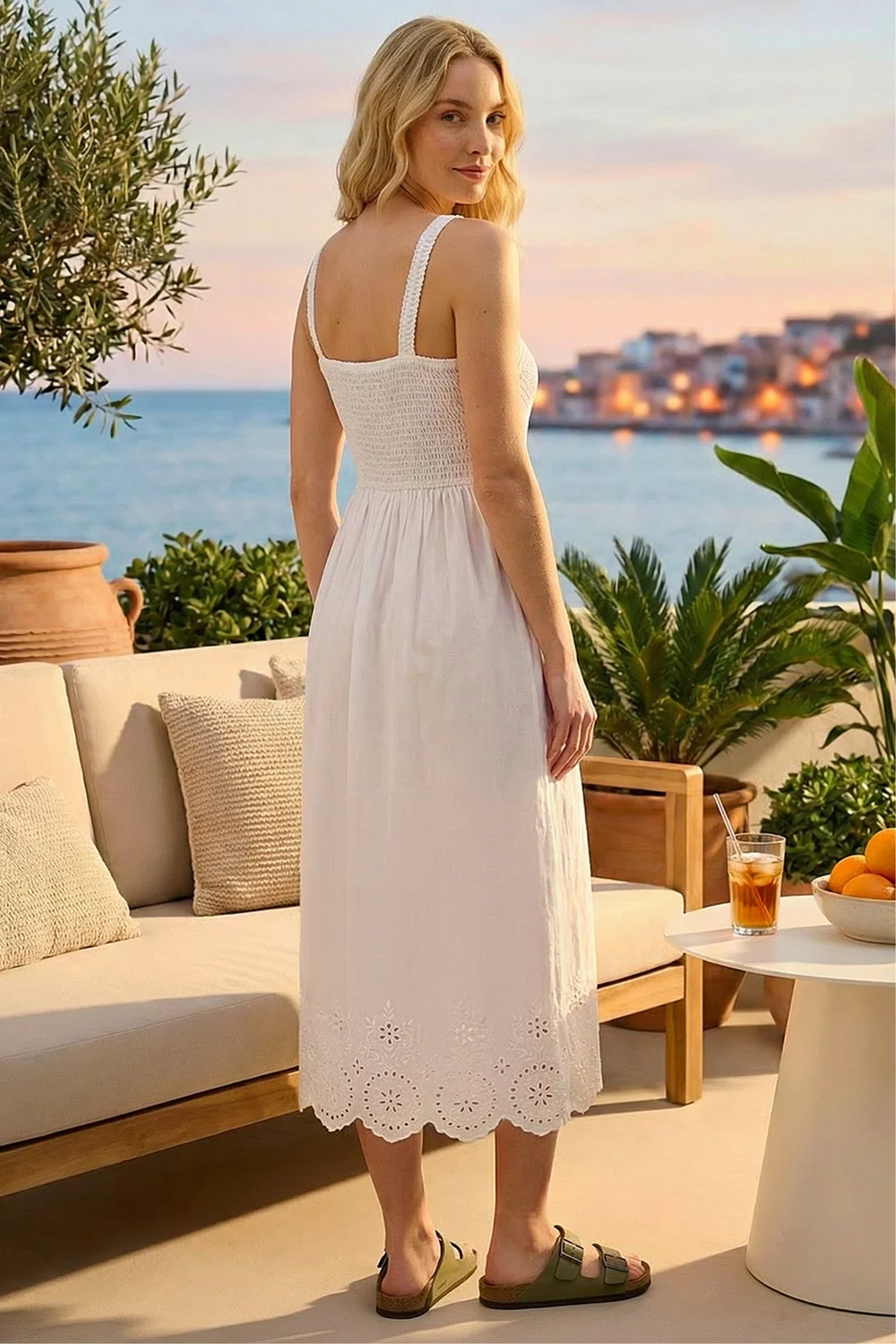 white crochet dress uk Buy Women's White Midi Crochet Dresses Online