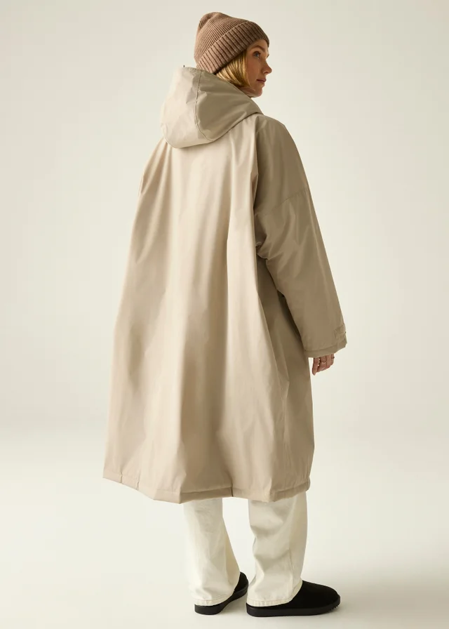 Regatta White Pepper Abstract Floral Adult Waterproof Robe with Hydrafort Technology