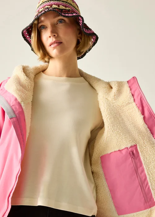 Regatta Pink Lemonade Adult Waterproof Robe With Hydrafort Technology - L/XL Image 3