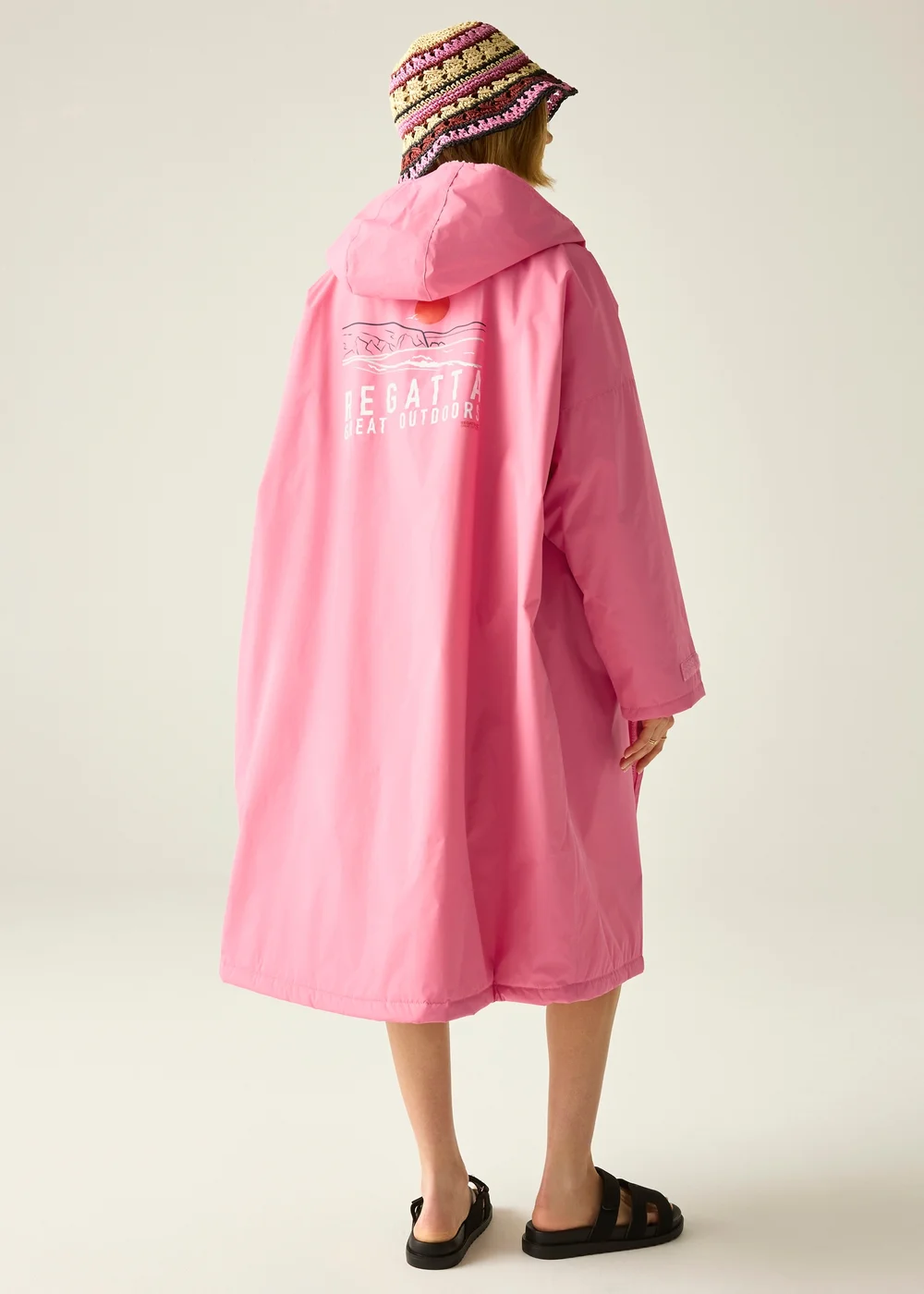 Regatta Pink Lemonade Adult Waterproof Robe With Hydrafort Technology - L/XL Image 2