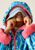 Regatta Blue Floral Pink Lemonade Junior Waterproof Robe with Hydrafort Technology (3-13 Years) - 3-5 Image 4